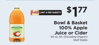 ShopRite 100% apple juice or cider offer