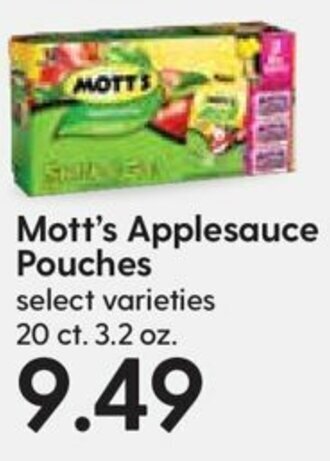Hy-Vee Mott's Applesauce Pouches offer