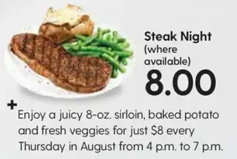Hy-Vee Steak Night offer