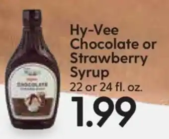 Hy-Vee Hy-Vee Chocolate Or Strawberry Syrup offer