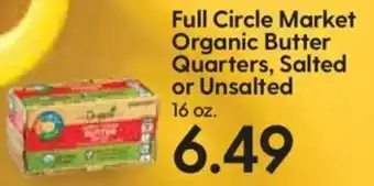 Hy-Vee Full Circle Market Organic Butter Quarters, Salted Or Unsalted 16 oz offer