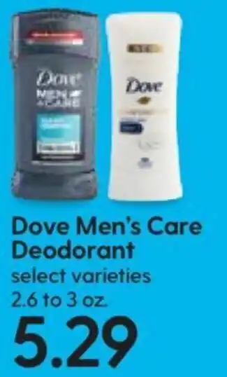 Hy-Vee Dove Men's Care Deodorant 2.6-3 oz offer