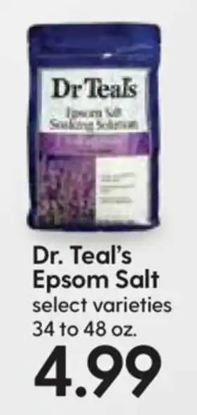 Hy-Vee Dr.Teal's Epsom Salt 34-48 oz offer