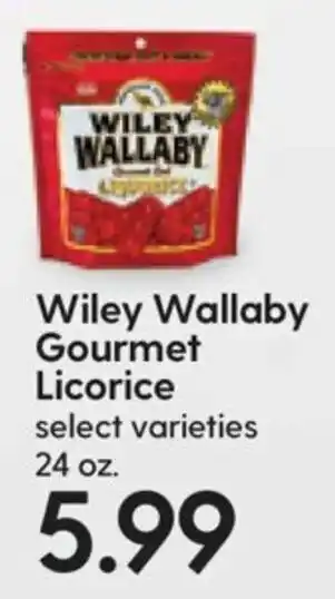 Hy-Vee Wiley Wallaby Gourmet Licorice 24 oz offer