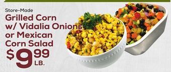 DeCicco & Sons Grilled corn w/vidalia onions or mexican corn salad offer