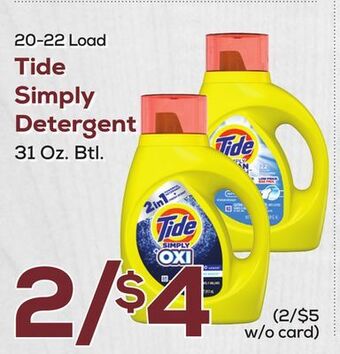 DeCicco & Sons Tide simply detergent offer
