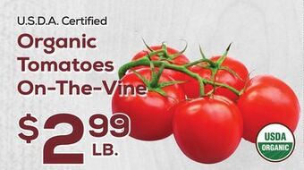 DeCicco & Sons Organic tomatoes on-the-vine offer