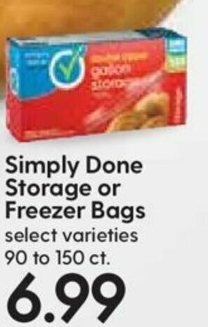 Hy-Vee Simply Done Storage Or Freezer Bags offer