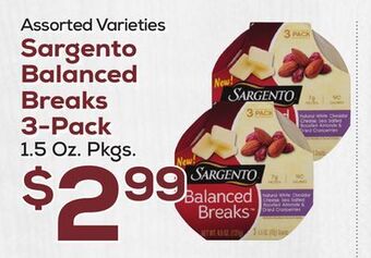 DeCicco & Sons Sargento balanced breaks 3-pack offer