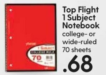 Hy-Vee Top Flight 1 Subject Notebook offer