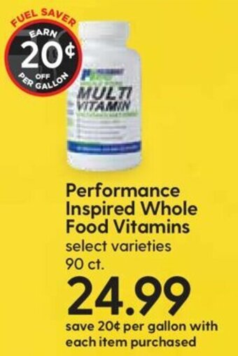 Hy-Vee Performance Inspired Whole Food Vitamins offer