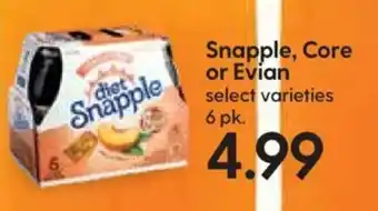 Hy-Vee Snapple, Core Or Evian offer