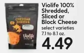 Hy-Vee Violife 100% Shredded, Sliced Or Blocked Cheese 8.1 oz offer