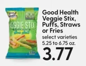 Hy-Vee Good Health Veggie Stix, Puffs, Straws, Or Fries offer