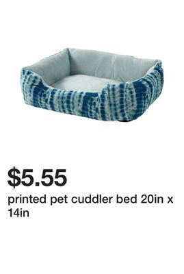 Five Below Printed pet cuddler bed 20in x 14in offer