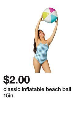 Five Below Classic inflatable beach ball 15in offer