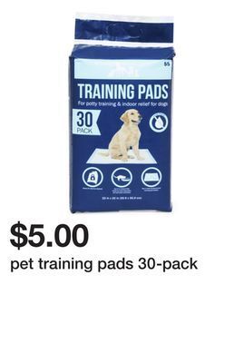 Five Below Pet training pads 30-pack offer