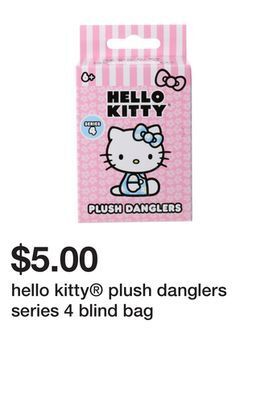 Five Below Hello kitty® plush danglers series 4 blind bag offer