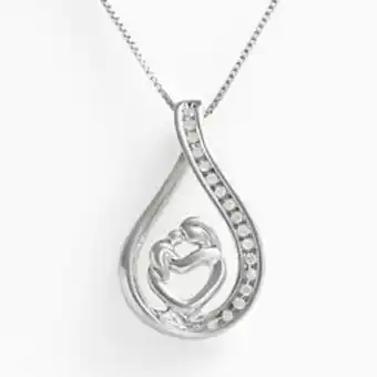 Kohl's Sterling silver 1/10-ct. t.w. diamond motherly love pendant offer