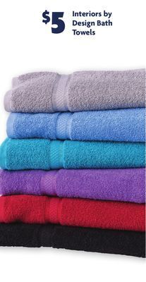 Family Dollar Interiors by design bath towels offer