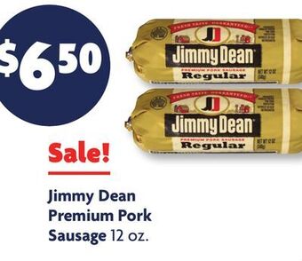 Family Dollar Jimmy dean premium pork sausage offer