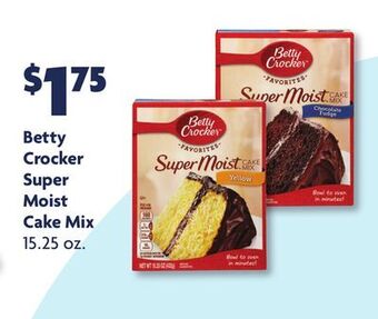 Family Dollar Betty crocker super moist cake mix offer