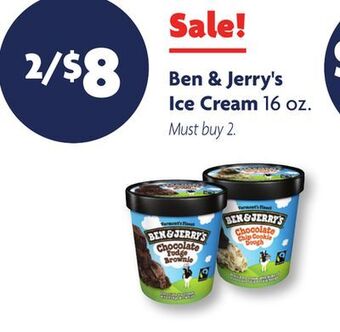 Family Dollar Ben & jerry's ice cream offer