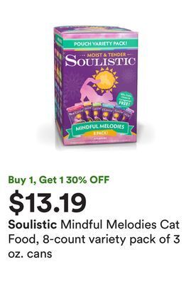 Petco Mindful melodies cat food, 8-count variety pack of 3 oz. cans offer