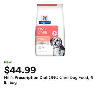 Petco Onc care dog food, 6 lb. bag offer