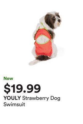 Petco Strawberry dog swimsuit offer