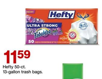 Target Hefty 50-ct. 13-gallon trash bags offer