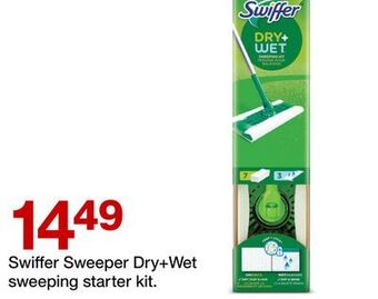 Target Swiffer sweeper dry + wet sweeping starter kit offer