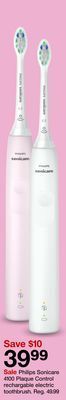 Target Philips sonicare 4100 plaque control rechargable electric toothbrush offer