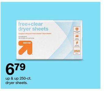 Target Up & up 250 - ct. dryer sheets offer