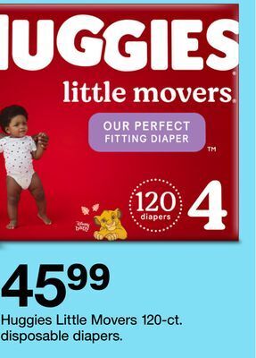 Target Huggies little movers 120-ct. disposable diapers offer