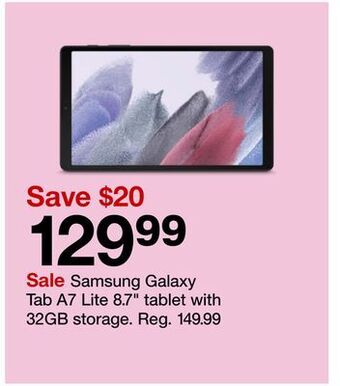 Target Samsung galaxy tab a7 lite 8.7 tablet with 32gb storage offer
