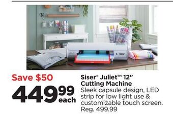 Michaels Siser® juliet™ 12 cutting machine sleek capsule, led strip offer