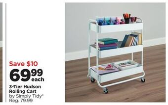 Michaels 3-tier hudson rolling cart by simply tidy® offer