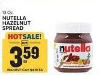 Food Lion NUTELLA HAZELNUT SPREAD offer