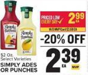 Food Lion SIMPLY ADES OR PUNCHES offer