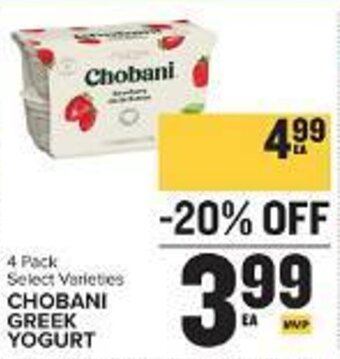 Food Lion CHOBANI GREEK YOGURT offer