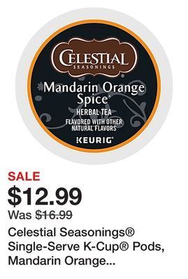 Office Depot Celestial seasonings® single-serve k-cup® pods, mandarin orange tea, box of 24 offer