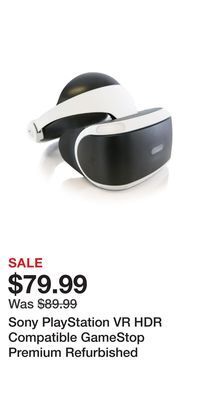 Game Stop Sony playstation vr hdr compatible gamestop premium refurbished offer