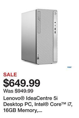 Office Depot Lenovo® ideacentre 5i desktop pc, intel® core™ i7, 16gb memory, 512gb solid state drive, windows® 11 offer