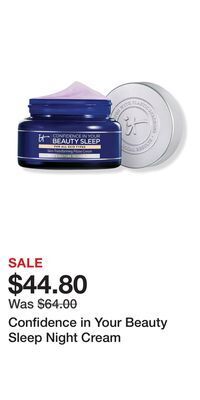 Ulta Beauty Confidence in your beauty sleep night cream offer