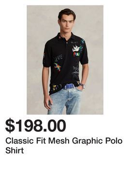 Belk Classic fit mesh graphic polo shirt offer