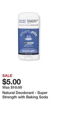 Ulta Beauty Natural deodorant - super strength with baking soda offer