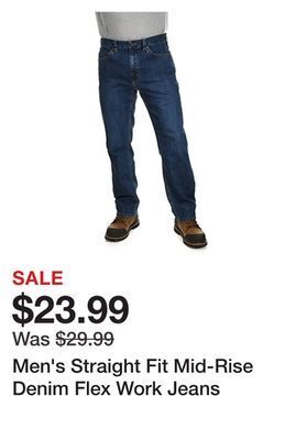 Tractor Supply Company Men's straight fit mid-rise denim flex work jeans offer