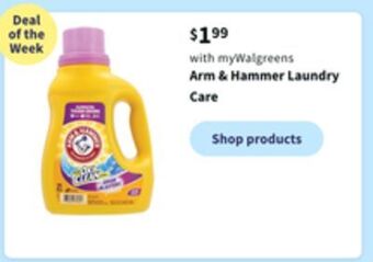 Walgreens Arm & hammer laundry care offer