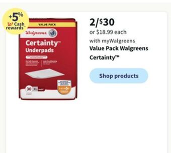 Walgreens Value pack walgreens certainty™ offer